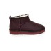 UGG CLASSIC ULTRA MINI LEATHER WINE RED