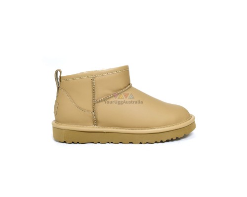 UGG CLASSIC ULTRA MINI LEATHER SAND