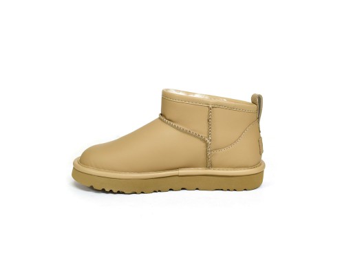 UGG CLASSIC ULTRA MINI LEATHER SAND