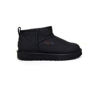 UGG CLASSIC ULTRA MINI LEATHER BLACK