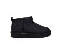 UGG CLASSIC ULTRA MINI LEATHER BLACK