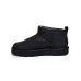 UGG CLASSIC ULTRA MINI LEATHER BLACK