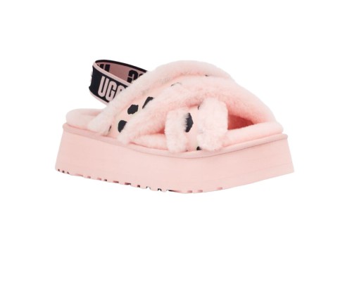 UGG Disco Cross Slide Animalia Pink Scallop