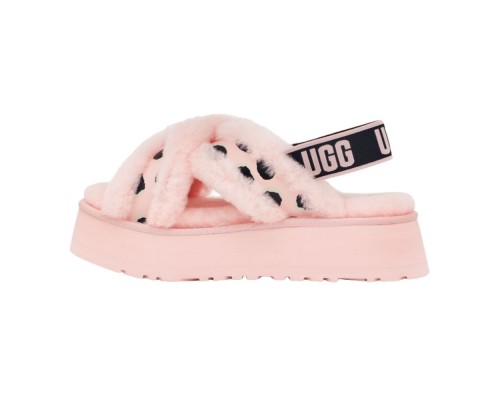 UGG Disco Cross Slide Animalia Pink Scallop