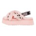 UGG Disco Cross Slide Animalia Pink Scallop