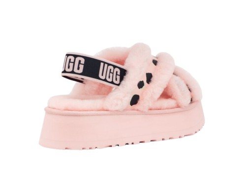 UGG Disco Cross Slide Animalia Pink Scallop