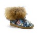 UGG JIMMY CHOO FOX FUR MINI TRAVEL BLUE