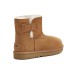 UGG MINI BAILEY LOGO STRAP SUEDE CHESTNUT