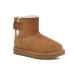 UGG MINI BAILEY LOGO STRAP SUEDE CHESTNUT