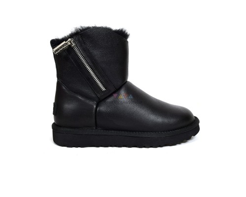 UGG MINI OBLIQUE ZIP BLACK