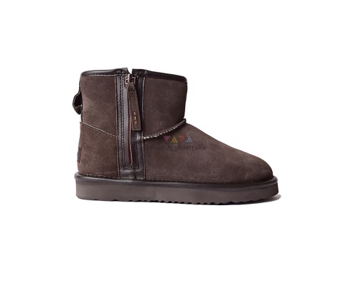 UGG MINI ZIP BOOT CHOCOLATE