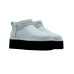 CLASSIC ULTRA MINI PLATFORM WHITE LEATER/BLACK