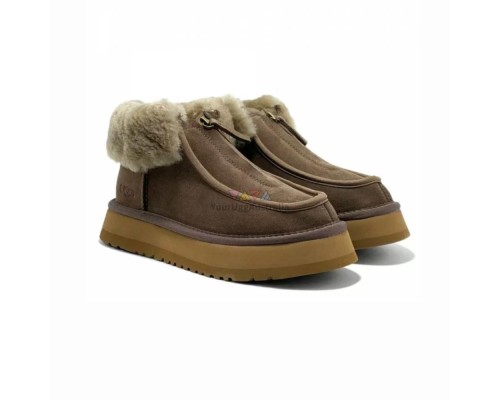 UGG FUNKETTE PLATFORM BOOTS CAPPUCCINO