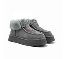 UGG FUNKETTE PLATFORM BOOTS GREY