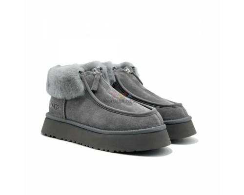 UGG FUNKETTE PLATFORM BOOTS GREY