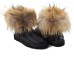 Ugg Mini Fox Fur Metallic Black