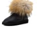 Ugg Mini Fox Fur Metallic Black