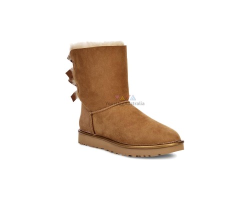 UGG BAILEY BOW II METALL CHESTNUT	