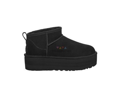 UGG CLASSIC ULTRA MINI PLATFORM BLACK