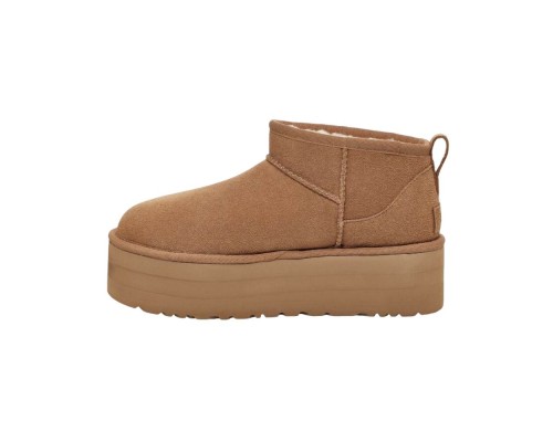 UGG CLASSIC ULTRA MINI PLATFORM CHESTNUT