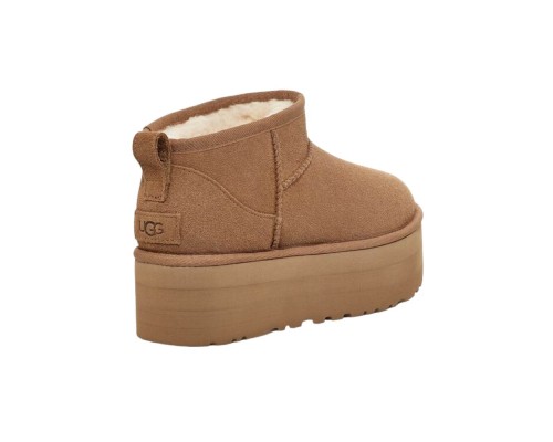 UGG CLASSIC ULTRA MINI PLATFORM CHESTNUT
