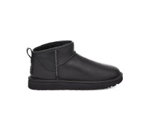 UGG CLASSIC ULTRA MINI LEATHER BLACK