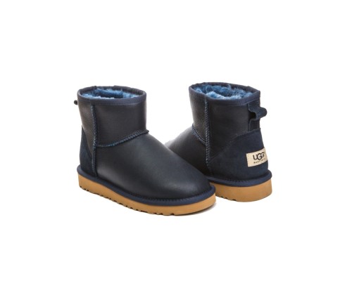UGG CLASSIC MINI METALLIC NAVY