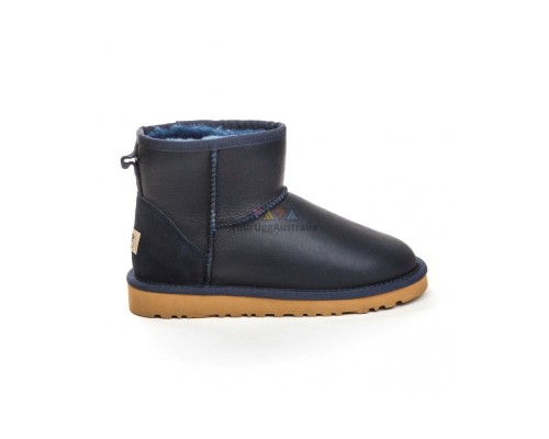 UGG CLASSIC MINI METALLIC NAVY