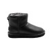 UGG WOMEN'S CLASSIC MINI II BLACK LEATHER