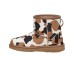 UGG CLASSIC MINI COW PRINT CHESTNUT
