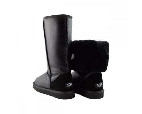 UGG CLASSIC TALL METALLIC BLACK