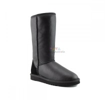 UGG CLASSIC TALL METALLIC BLACK