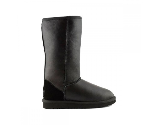 UGG CLASSIC TALL METALLIC BLACK
