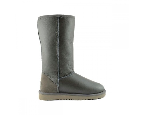 UGG CLASSIC TALL METALLIC GREY