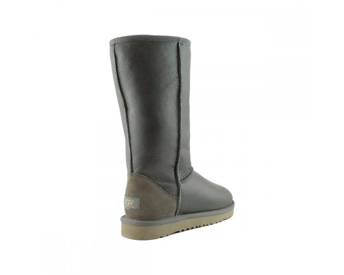 UGG CLASSIC TALL METALLIC GREY