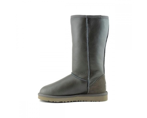 UGG CLASSIC TALL METALLIC GREY