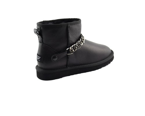 UGG CLASSIC MINI ZANOTTI METALLIC BLACK