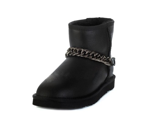 UGG CLASSIC MINI ZANOTTI METALLIC BLACK