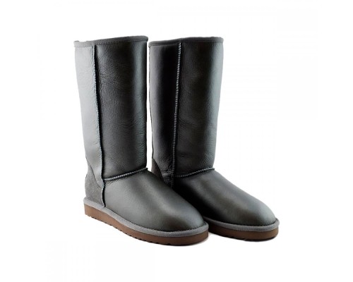 UGG CLASSIC TALL ZIP II METALLIC GREY