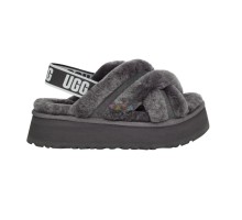 UGG Disco Cross Slide Charcoal