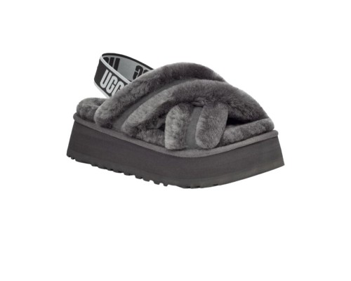 UGG  Disco Cross Slide Charcoal