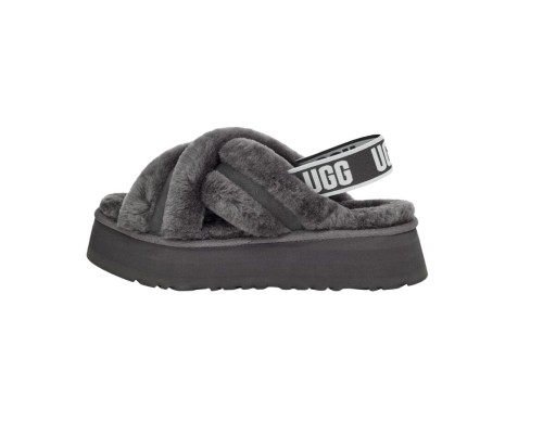 UGG  Disco Cross Slide Charcoal