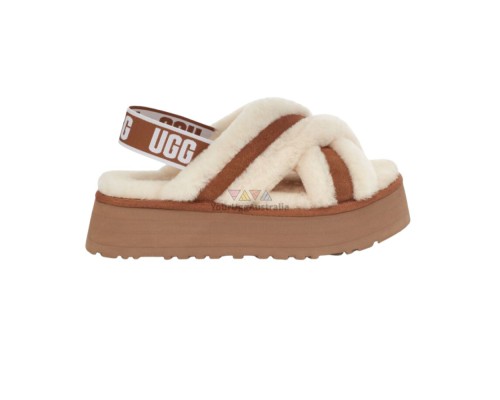 UGG Disco Cross Slide chestnut