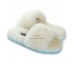 UGG FLUFF SLIDE SLIPPERS WHITE