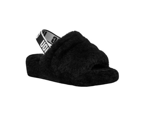 UGG FLUFF YEAH SLIDE BLACK