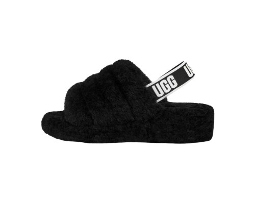 UGG FLUFF YEAH SLIDE BLACK