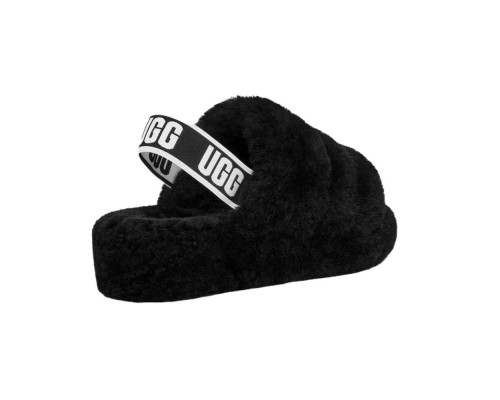 UGG FLUFF YEAH SLIDE BLACK