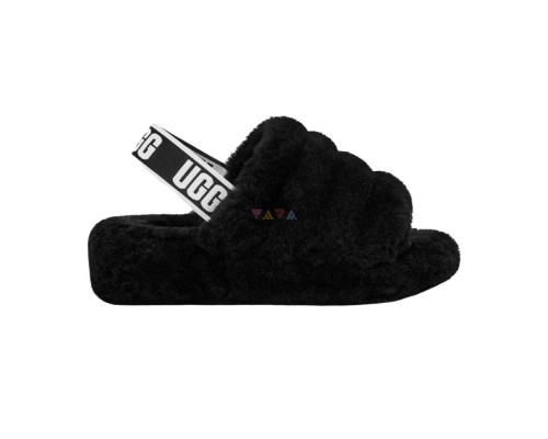 UGG FLUFF YEAH SLIDE BLACK