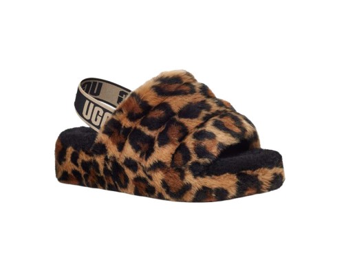 UGG FLUFF YEAH SLIDE LEOPARD