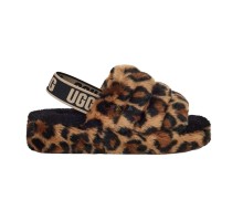 UGG FLUFF YEAH SLIDE LEOPARD